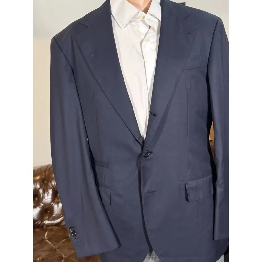 Brunello Cucinelli Blue Blazer Wool 50IT 40R US Deconstructed Sportcoat Jacket